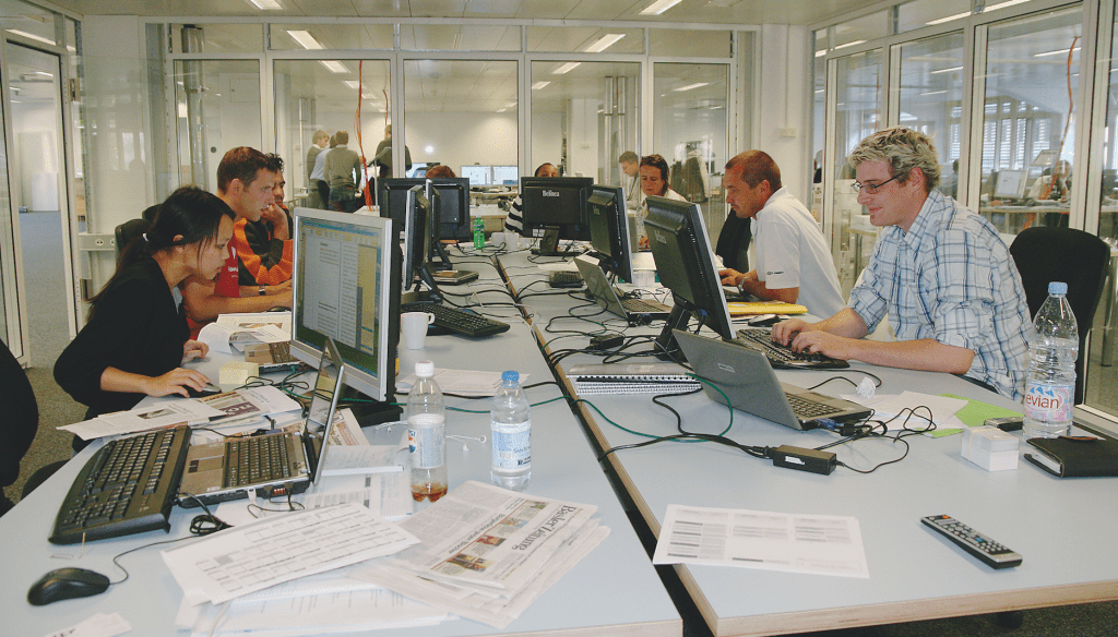 Ein Blick in die Redaktion von «.ch»