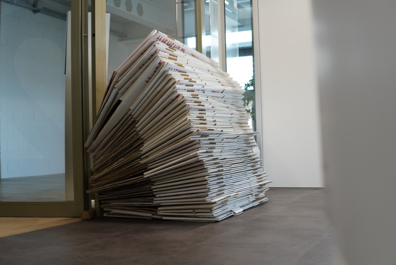 Zum Schluss stapeln sich die geleerten Zügelschachteln