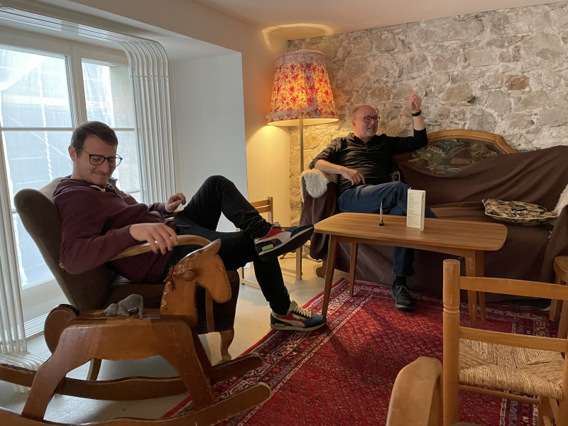 Adrian und Reto am Relaxen