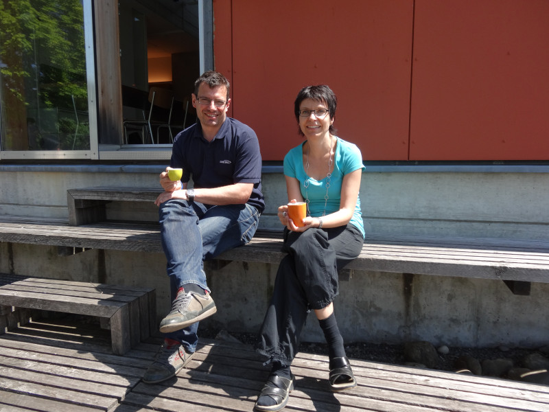 Mit Dietmar auf dem Topix Sitzplatz